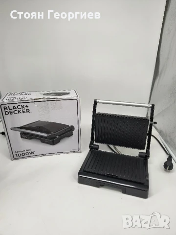 Чисто нова контакт грил скара BLACK DECKER 1000w 23×15cm, снимка 1