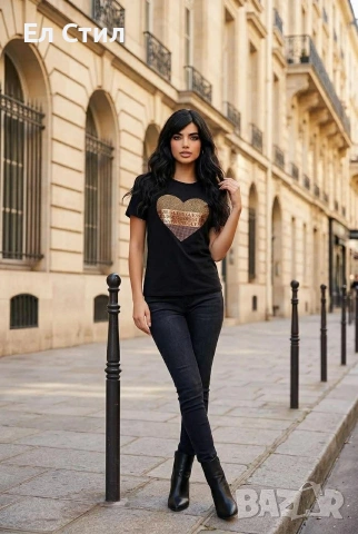 🤍Тениска "GUESS " Памук Черно С М Л Кафяво С М Л Бежово С М 19€