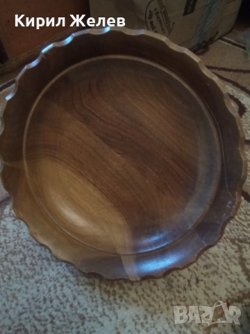Чиния дървена голяма 51285, снимка 7 - Антикварни и старинни предмети - 51753776
