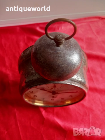 Рядък Железничарски Часовник Будилник  JUNGHANS ,Юнгханс, снимка 5 - Антикварни и старинни предмети - 53731512