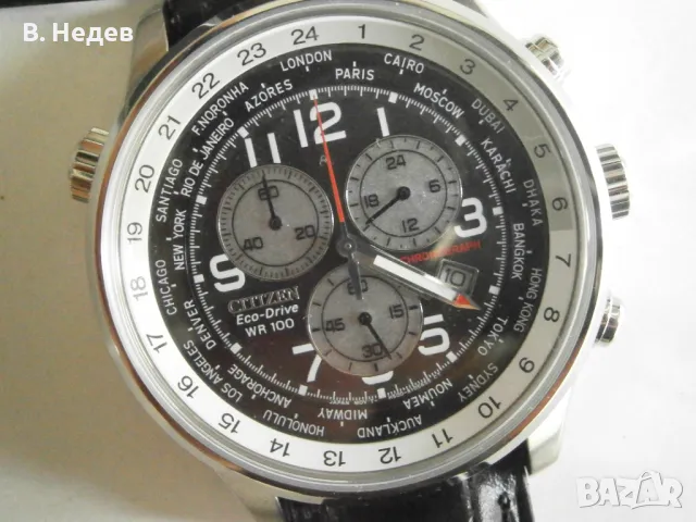 CITIZEN Eco-Drive, Worldtime chronograph, Brand new!, снимка 8 - Мъжки - 46866683