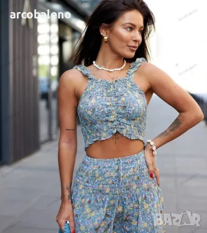 Дамски комплект от две части с топ и пола Febo, 4цвята , снимка 9 - Комплекти - 50413849