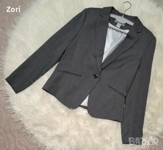 СТИЛНО и ЕЛЕГАНТНО сиво сако размер Л/ХЛ, снимка 1