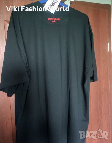 BALENCIAGA черна oversize тениска, снимка 4 - Тениски - 45682966