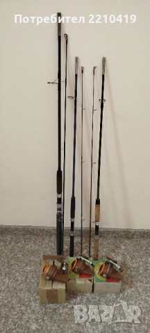 три въдици и макари Germina , снимка 16 - Макари - 52390637