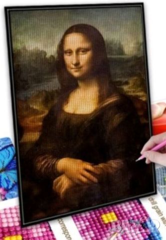 Готов диамантен гоблен "Мона Лиза", снимка 1 - Гоблени - 45935502