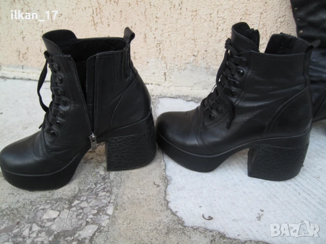 Ботуши женски естествена кожа, 37 н И Дамски кожени боти Перфектно състояние Вносот от Германия, снимка 5 - Дамски ботуши - 50553549