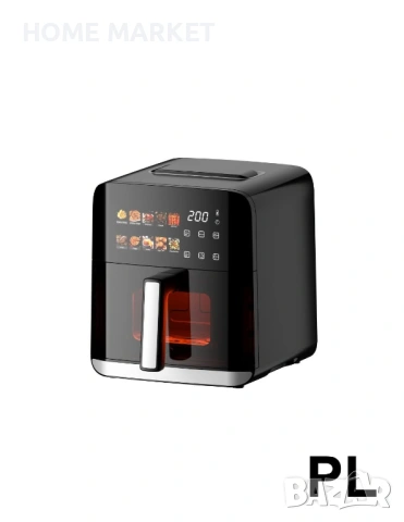 Фритюрник Air Fryer Oliver Volzt OV51980CF, 1800W, кошница 8 литра, LED дисплей , снимка 2 - Фритюрници - 53582999
