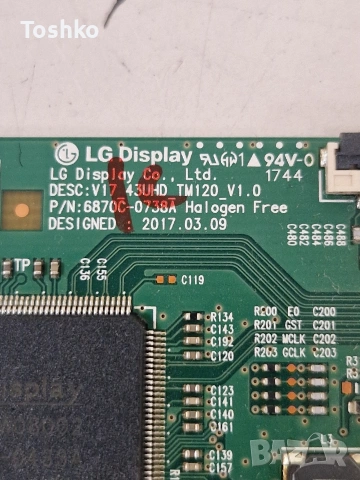 SKYWORTH 43U2A15G MAIN 5844-A9M02B-0P10 POWER L4R036 TCON 6870C-0738A PANEL RDL430WY(LD0-306), снимка 8 - Части и Платки - 53512402