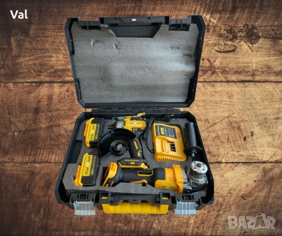 Комплект 2в1 акумулаторен гайковерт + ъглошлайф 36V 8А, снимка 4 - Винтоверти - 53671567