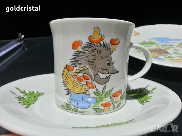 Стар български порцелан детски комплект , снимка 3 - Антикварни и старинни предмети - 16901870