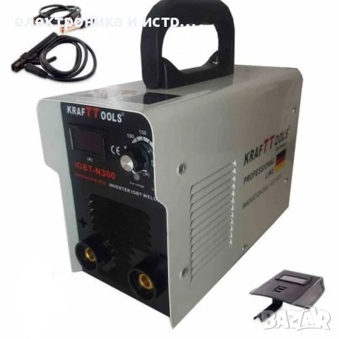 Нов инверторен електрожен Kraft Tools 350А с дисплей 