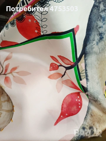 Копринен шал 87/89 , снимка 6 - Шалове - 54138932