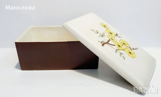 Порцеланова кутия Carlton Ware, серия Mimosa., снимка 4 - Други ценни предмети - 48526584