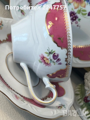 Троен сет порцелан 230 мл, снимка 3 - Антикварни и старинни предмети - 54179570