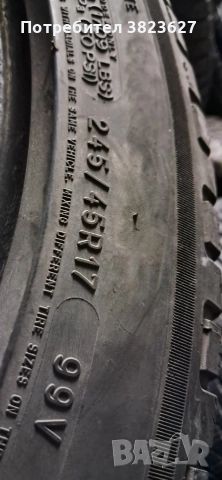 2 зимни гуми Мишелин 245 45 17, снимка 4 - Гуми и джанти - 52699557