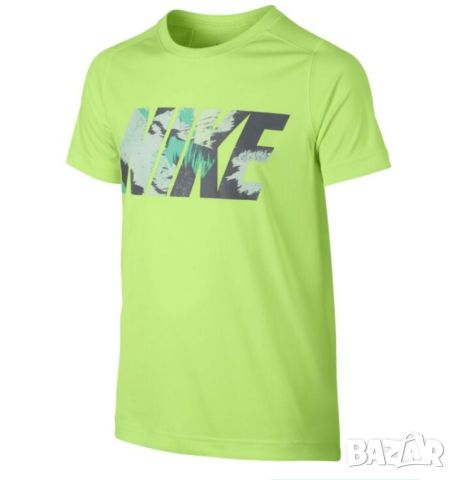 Nike dri fit  -Неонова   тинейджърска тениска за ръст 148-152 см , снимка 2 - Детски тениски и потници - 45537416