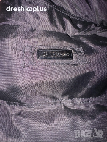 ZARA BASIC – Дълго капитонирано яке с колан – Каки зелено – Размер M, снимка 4 - Якета - 53257113