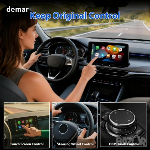 Sunweyer S41 L-образен безжичен CarPlay и Android Auto адаптер, снимка 9 - Аксесоари и консумативи - 53178779