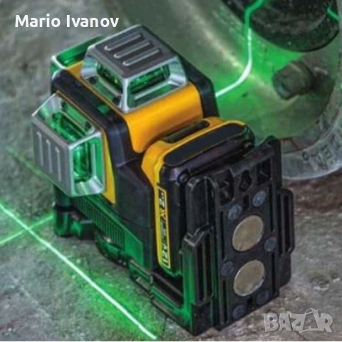 Лазерен нивелир Kraft Royal, Самонивелиращ, 4D, Дистнационно, Жълт, 5VDC, 5Ah, снимка 5 - Други инструменти - 53616089