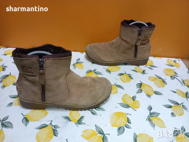 Sorel N 40 кожени боти Waterproof , снимка 2 - Дамски боти - 53356952
