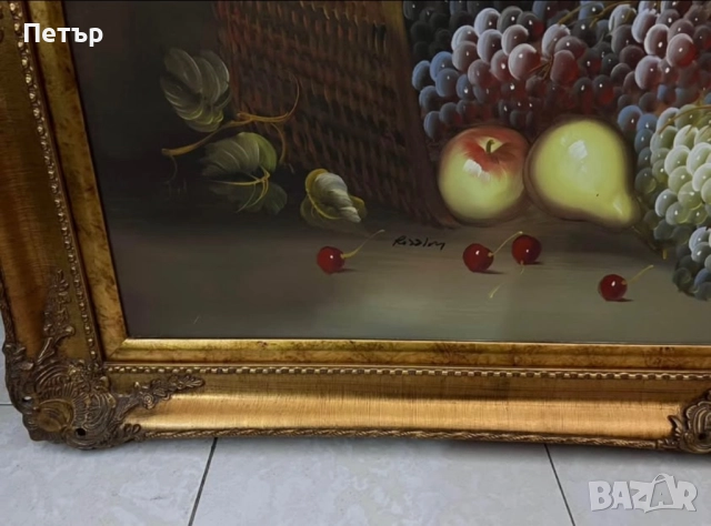 Старинна картина 140х70см, снимка 3 - Антикварни и старинни предмети - 51689209