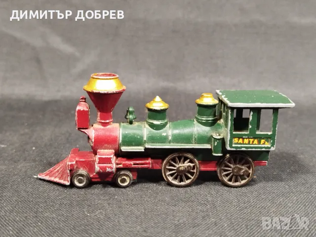 СТАРА РЕТРО МЕТАЛНА КОЛИЧКА MATCHBOX ENGLAND AMERICAN LOCO 4-4-0, снимка 1