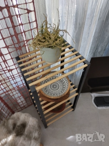 дървена етажерка на 3 нива от Швеция, снимка 3 - Секции и витрини - 51893963