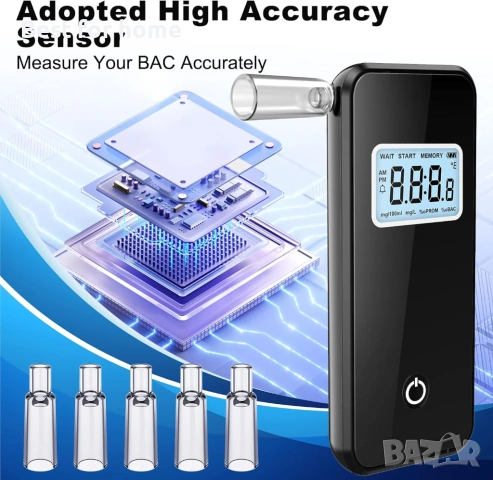 Алкохолен тестер, професионален дрегер с LCD екран, снимка 3 - Друга електроника - 53760532