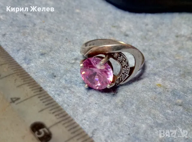 РАЗКОШЕН АЖУРЕН СКЪПОЦЕНЕН СРЕБЪРЕН ПРЪСТЕН СРЕБРО 925 с ЮВЕЛИРНО ФАСЕТИРАН АМЕТИСТ и ЦИРКОНИ 47517, снимка 6 - Пръстени - 49248041