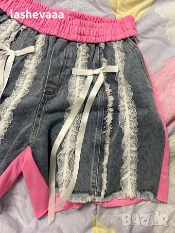 Дамски интересни къси панталони, снимка 4 - Къси панталони и бермуди - 52918626