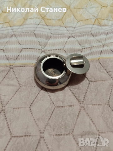 Продавам стар никелиран месингов комплект от 3 части, снимка 7 - Антикварни и старинни предмети - 51966454