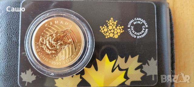 Златна Монета от серия "Дивото Зове", Ревящо Гризли Канада - 31.1 гр., снимка 1 - Нумизматика и бонистика - 46184912