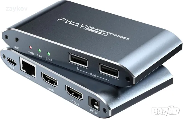 HDMI KVM USB удължител за дистанционно управление на клавиатура и мишка, снимка 1 - Друга електроника - 47333874