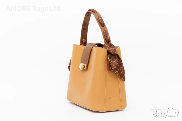 Класическа дамска чанта AMORE Isabella - Beige, снимка 2 - Чанти - 50657687