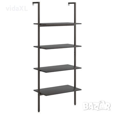 vidaXL Етажерка стълба с 4 рафта черна 64x35x152,5 см（SKU:336384, снимка 1 - Други - 46332450