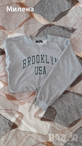 Спортно късо горнище Bershka размер L, снимка 3 - Суичъри - 53642185