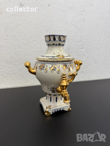 Винтидж порцеланов самовар "Гжел". №7716