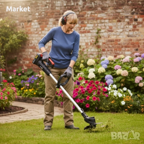 Акумулаторен храсторез с мощно рязане до 10 см Conentool Lithium Cordless Brush Cutter, снимка 4 - Градинска техника - 51851388