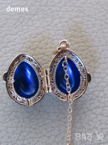 Фино дамско колие-висулка с Яйце Фаберже, ново, снимка 6 - Колиета, медальони, синджири - 45496591