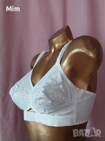 Винтидж Бял и черен сутиен от памук от 60 те години , снимка 4 - Бельо - 53898474