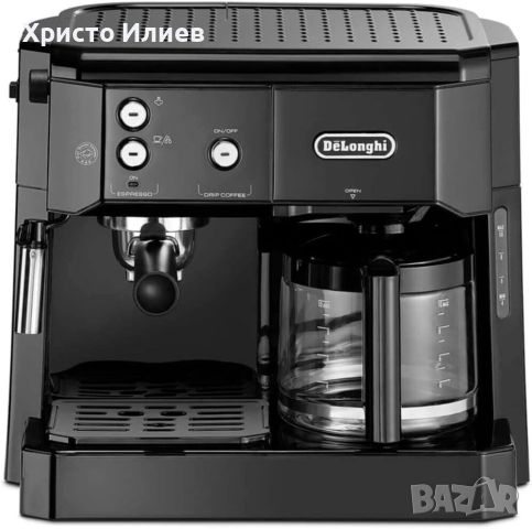 Комбинирана еспресо кафемашина DeLonghi BCO 411.B с ръкохватка и кана, снимка 1 - Кафемашини - 45946445