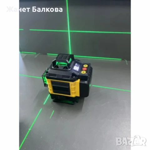 Самонивелиращ Лазерен Нивелир 4D с 16 Линии, Зелен Лазер, Тринога и Куфар, снимка 11 - Измервателни инструменти - 50566086