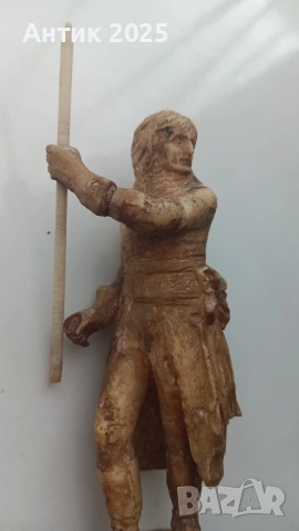 Френски революционер с флаг — резбована фигурка от кост, Франция, края на XVIII век, снимка 3 - Антикварни и старинни предмети - 52841852