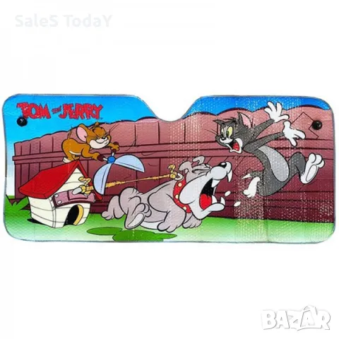 Сенник за предно стъкло за 130 на 60см, Том и Джери , снимка 1