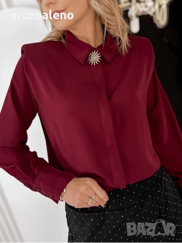 Дамска риза с дълги ръкави MACEIO, 4цвята , снимка 5 - Ризи - 52666831