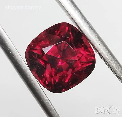 Първокласен чеврен шпинел от Мианмар 2.96кт! Сертифициран!, снимка 2 - Пръстени - 44639847