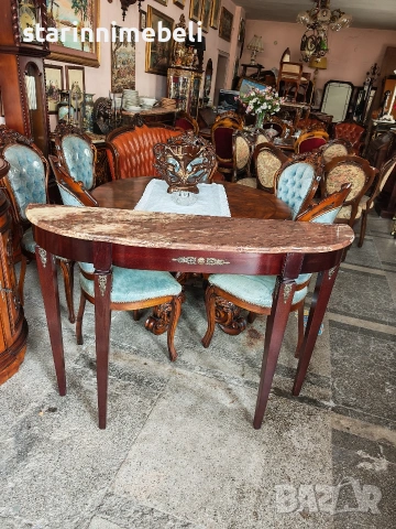 Елегантна класическа конзола с мрамор, снимка 11 - Маси - 53690703