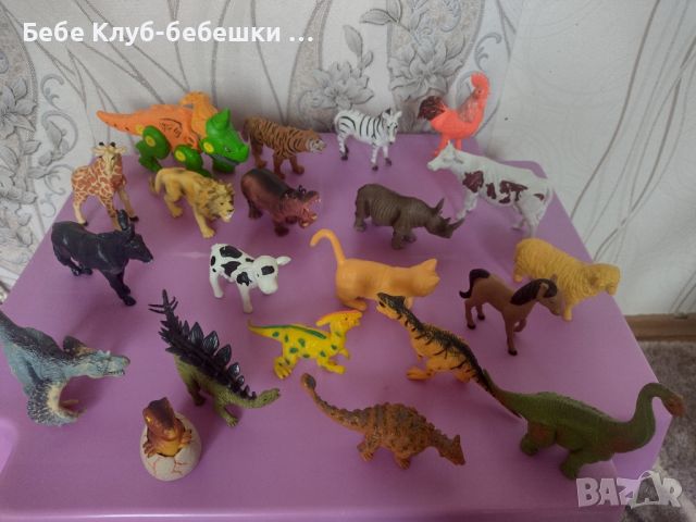 комплект фигури на животни за игра- диви, от фермата, динозаври 