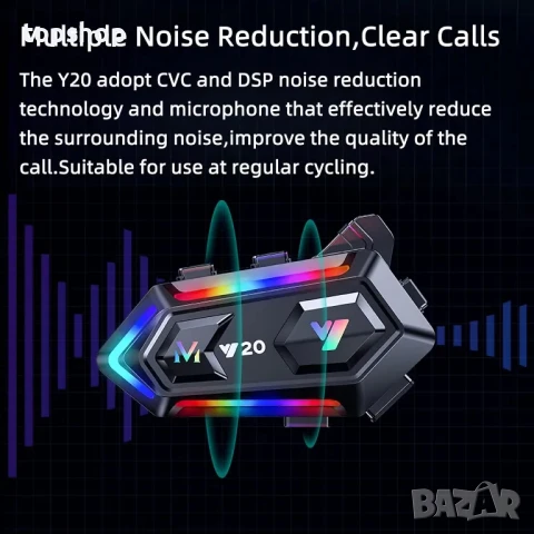 НОВ ИНТЕРКОМ за каска ELIKIDSTO Y20 Intercom интерком, Слушалки за каска, снимка 8 - Аксесоари и консумативи - 50555965